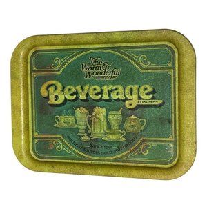 Vintage 1979 The Warm and Wonderful Beverage Company Tin Serving Tray